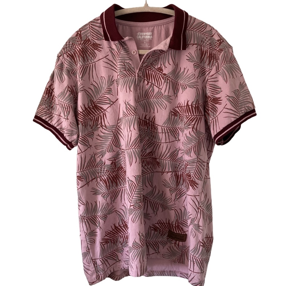 Everyday California Palm Polo | Surfcore Vibes Preppy Streetwear Men’s Large
